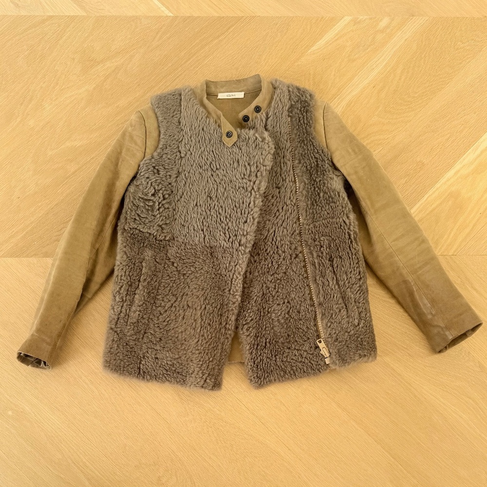 Celine Fur / Leather Jacket, Size 38
